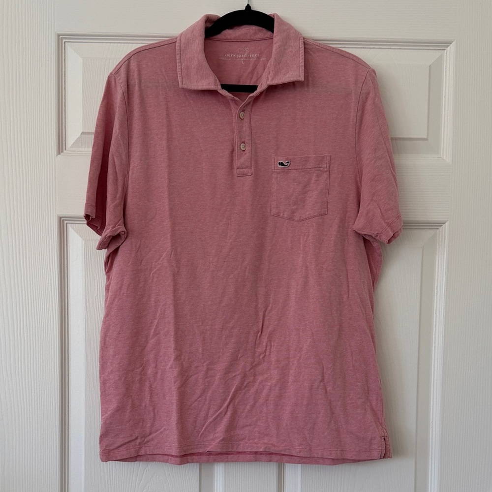 Vineyard Vines Men’s Front Pocket Whale Logo Polo Size L